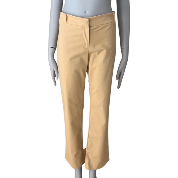 PIAZZA SEMPIONE Made in Italy Chelsea Stretch Cotton Dress Pants Yellow - Picture 12 of 15